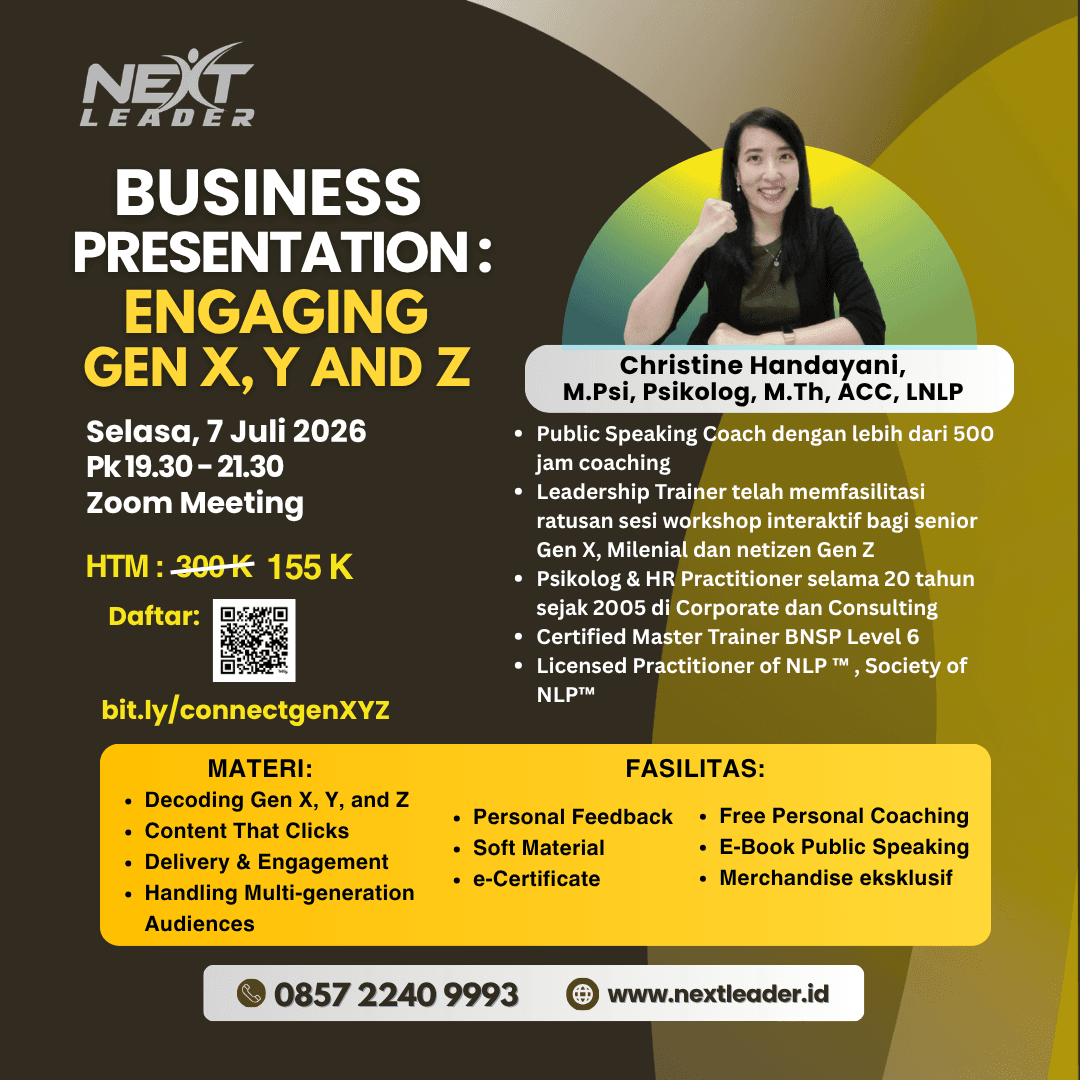 Business Presentation: Engaging Gen X, Y and Z - Poster Event